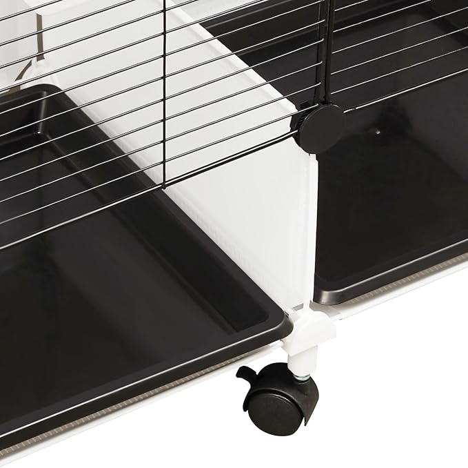 64 Inch 3-Tier Big Bird Cage with Food & Water Bowls Parakeet Bird Cage with Stand, Wheels Metal Birdcage Parrot Cage for Parakeet, Lovebirds, Ringneck, Cockatiels (Black, 3-Tier)