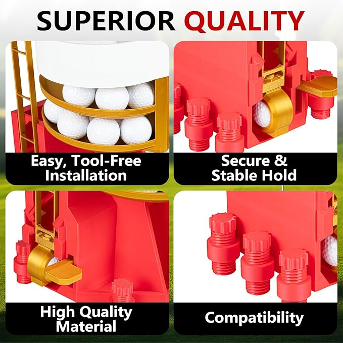 Golf Ball Dispenser, Golf Ball Launcher Pro, Automatic Golf Ball Dispenser & Launcher Pro, High-Capacity Hands-Free Practice Machine