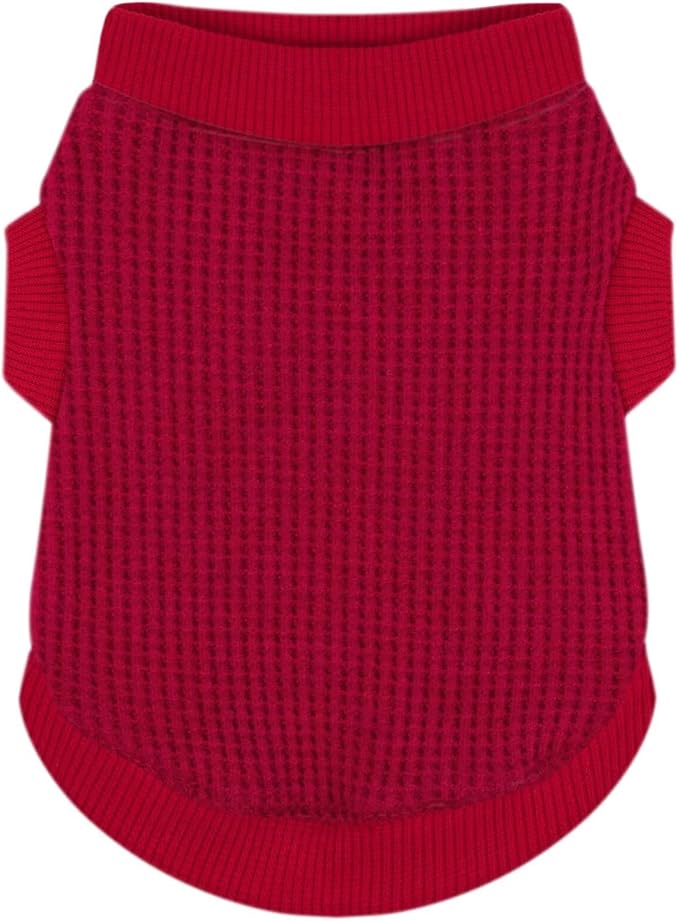 Cozy and Functional Dog Shirts for Small Puppies: Stretchable Wine Red Attire with Easy-On Design, Ideal for Chihuahuas and Yorkies - Enhance Comfort and Playfulness on Chill Days Large