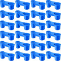 LemonRoad 24 Pcs Bird Drinker Feeder Cups Plastic Water Bottle Cup for Cage Ideal for Pigeon Bottle Chicken Quail Poultry Waterer Accessories(Blue)