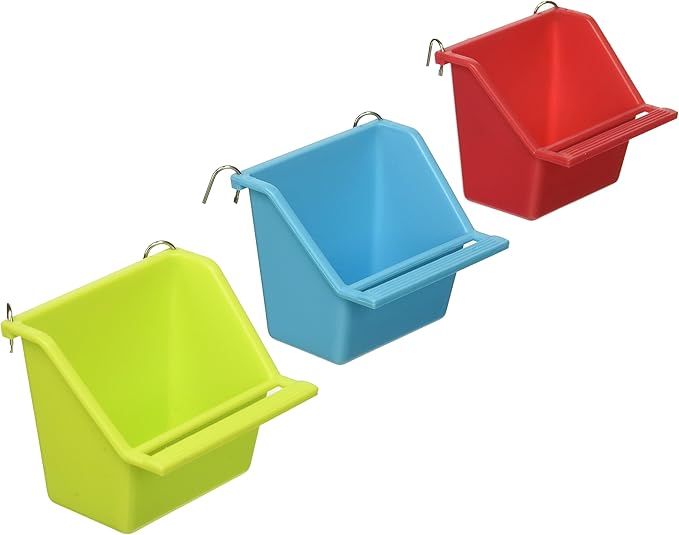Prevue Pet Products BPV1264 Birdie Basics Perch Cup with Display Box, 4-Ounce, Colors Vary , Pack of 12