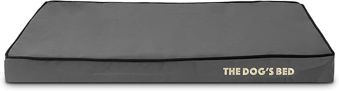The Dog’s Bed Orthopedic Memory Foam Dog Bed Mattress, Oxford Fabric, Grey with Black Trim, Medium, 3-Inch