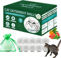 Cat Deterrent Outdoor Indoor, 10 Pack Peppermint & Lemon Natural Cat Deterrent Balls, Keep Cats Out of Yard Permanently, Prevent Scratching & Chewing for Garden, Lawn & Indoor Furniture