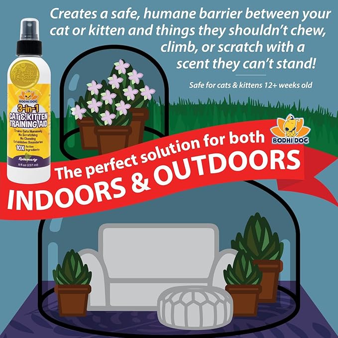 Bodhi Dog 3-in-1 Cat & Kitten Training Aid Spray + Cat No More Marking Spray Bundle