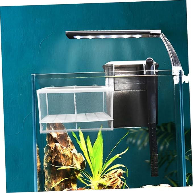 Aquarium Fish Breeding Box with Divider Fish Net for Fry Hatching Durable Separation Net Increases Survival Rate