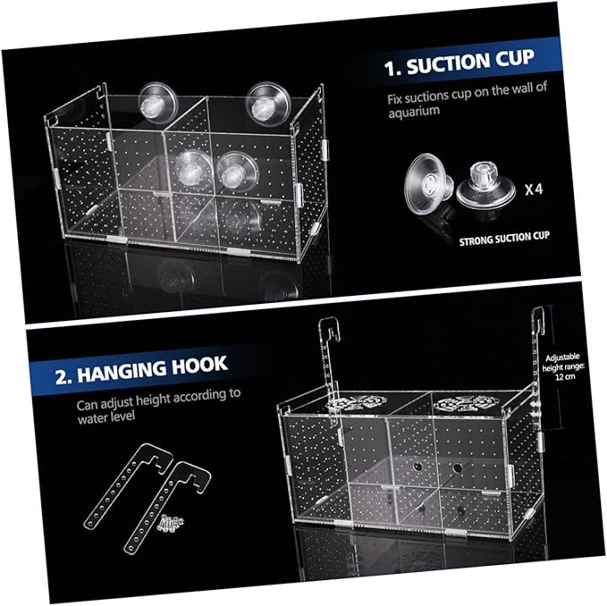 Fish Breeding Box for Aquarium Fish Tank Acclimation Box Transparent Incubator