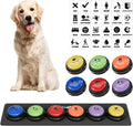 Dog Buttons for Communication, 6 Pcs Dog Talking Button Set, 30s Voice Recordable Pet Training Buzzer, Speaking Buttons for Cats & Dogs with Waterproof Dog Activity Mat and 24 Scene Stickers