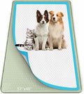 Pee Pad Holder for Dogs, 57" x 40" Silicone Pee Tray Mat Leak-Proof, High Edge, No Spill Pet Pad Holder for Puppy, Cat, Rabbit, Training Pads for Floor Protection, No Pee Pads (Green)