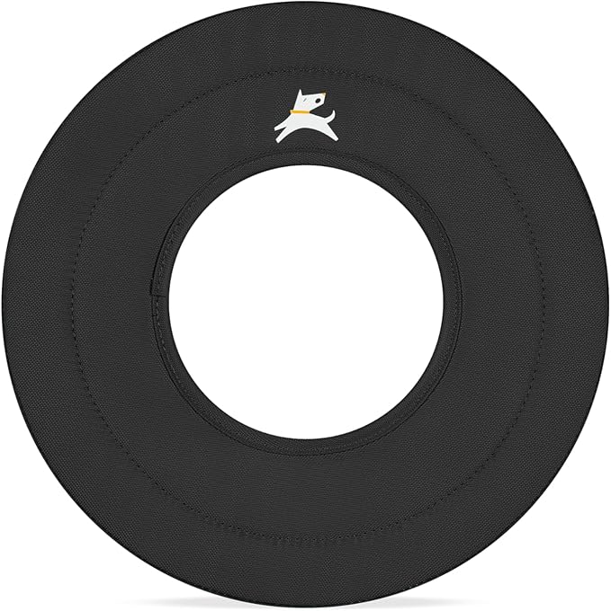 OllyDog Mini Super Flyer Dog Frisbee Toy, 9" – Durable, Lightweight & Water-Resistant Flying Disc – Soft on Teeth & Gums – Floats on Water – Outdoor Fetch Toy for Medium & Large Dogs (Raven)