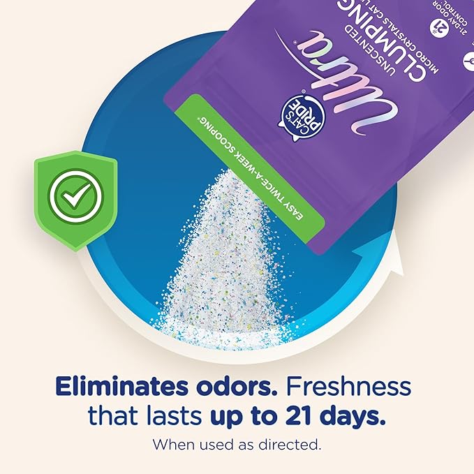 Ultra Clumping Micro Crystals Cat Litter - Dust Free, Soft on Paws, Fragrance Free - 5 Lbs.