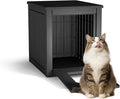 DRATO Indoor & Outdoor Cat House, Durable Resin Pet Shelter with Weatherproof Design, Spacious Interior & Easy Assembly for Multiple Settings