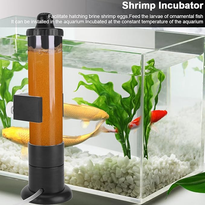 ZJchao Shrimp Incubator 380ml Plastic Fish Pot Brine Hatchery Kit with Suction Cup Holder for Aquarium Shrimp Breeding Hatching