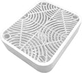 Cat Litter Box Ramp, 11.8 x 9.8 x 2 in, with Filter Function, Effectively Clean Cat Paws, Prevent Litter Scatter, White