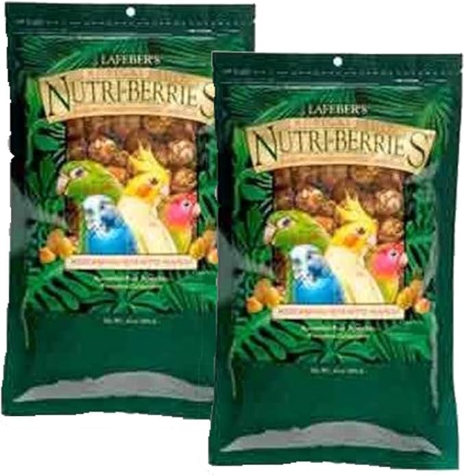 Lafeber`s Nutri-Berries Parakeet, Cockatiel, Lovebird & Conure Food (Tropical Fruit, 10 oz. Pack of 2)
