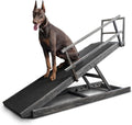 Large Dog Ramp for Bed, by DoggoRamps – Extra Wide Dog Ramp for Large Dogs to Get on High Beds up to 35" Tall – Wide Ramp with Rails, Platform & Non-Slip Grip – Made in N America from Solid Hardwood