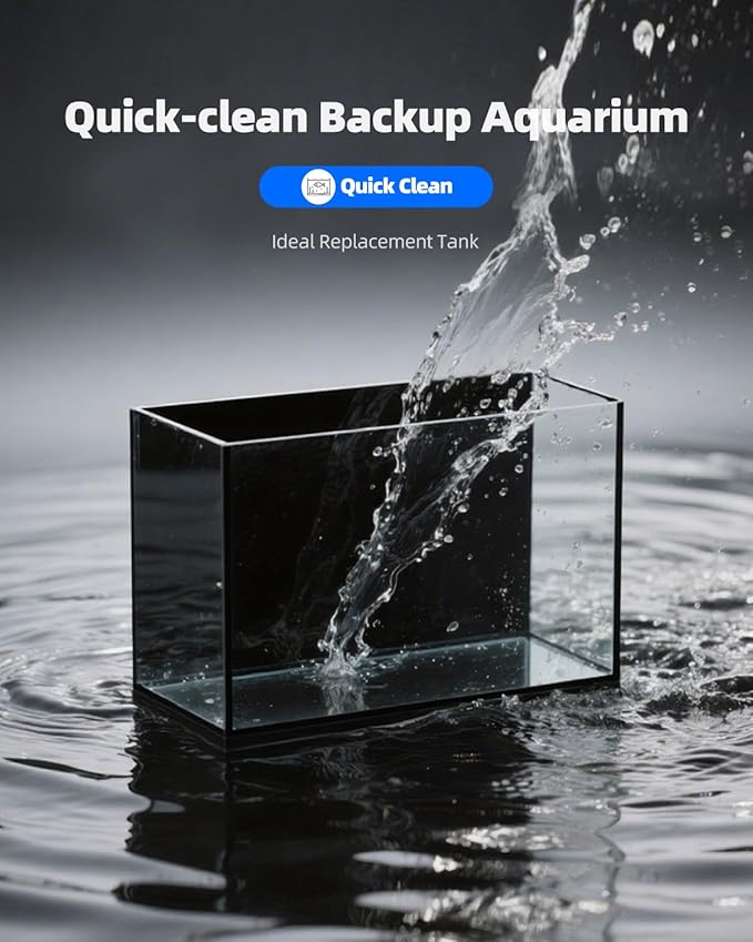 5 Gallon Fish Tank 4.8 Gallon, Small Aquarium Fish Bowl Ultra Clear Rimless Design for Betta Goldfish Snails Shrimp Aquatic Planting