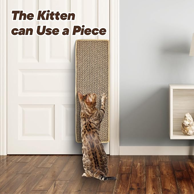 HappyFreeSX Splicing Cat Scratch Pad: Cat Scratchers for Indoor Cats, Cat Scratching Pad, Cat Scratcher Cardboard, Cat Scratching Pad, Premium Scratch from Cats, Double-Sided Design