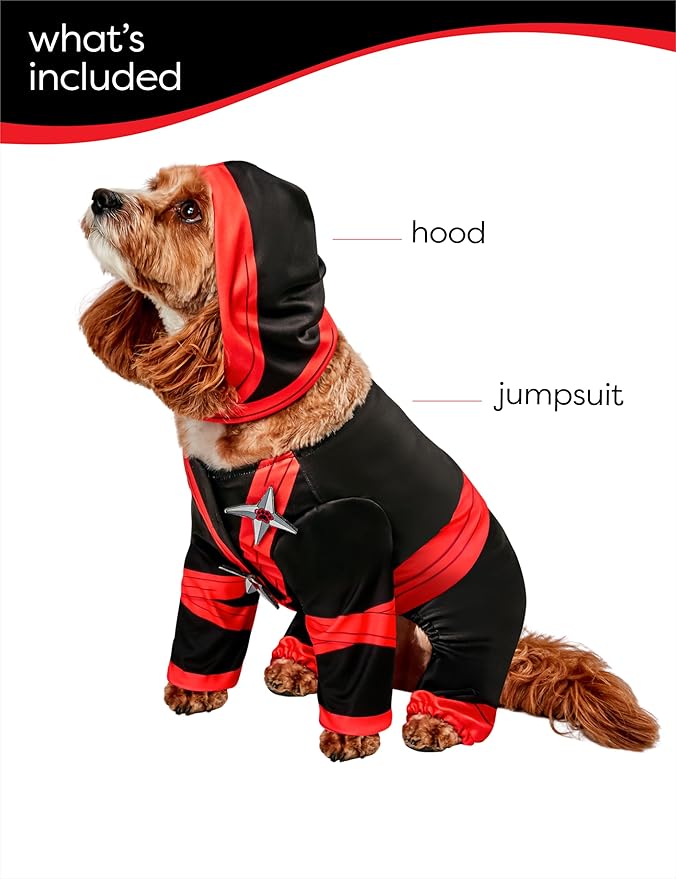 Rubies Ninja Pet Costume for Dogs or Cats, Medium