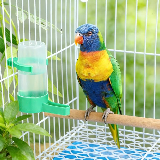 30 pcs Bird Water Dispenser: Budgie Perky Bottle Bowls Cage Feeder Birds Clips Small Cage, Budgie Food Feeders Plastic No Waterer, Wild Bowl Leak Food Doves Bottles Poultry Quail Accessories Baths