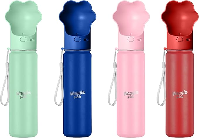 Stainless Steel Dog Travel Water Bottle, Vacuum Insulated Portable Dog Water Dispenser, Drink Cup and Snack Container On The Go, Outdoor Walking, Hiking, Travel (Cobalt)