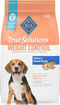 Blue Buffalo True Solutions Weight Control Natural Dry Dog Food for Adult Dogs, Chicken, 4-lb. Bag