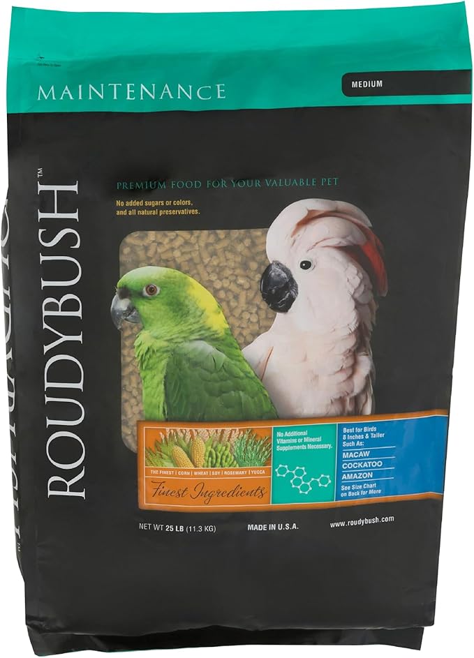 RoudyBush Daily Maintenance Bird Food, Medium, 25-Pound
