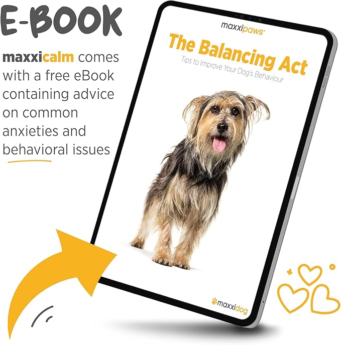 maxxipaws maxxicalm Natural Calming Supplement for Dogs - 120 Non-Drowsy Tablets