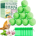 Cat Repellent Balls 12 Pack - Quartz Sand with 6 Mesh Bags, Long Lasting Outdoor Cat Deterrent for Garden/Yard/Sofa, Natural Non-Toxic Pet Safe (Mint Green)