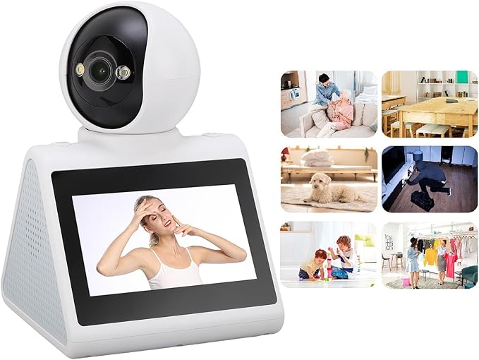 PUSOKEI Two Way Video Camera,2MP HD 1080P Pet Dog Camera, Smart Video Calling Monitor with Motion Zone, Voice Calling for Home Security & Family Communication (32GB)