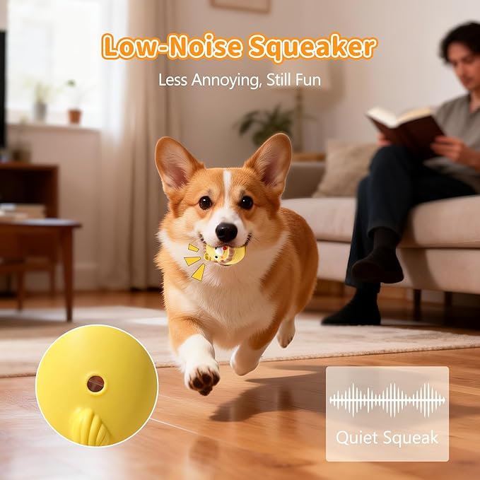 SCHITEC Squeaky Puppy Toys, Interactive Animal Dog Toy Pack, Cute Latex Rubber Squeak Pet Balls for Puppies Mini Small Breed Dogs