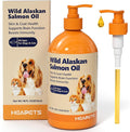Wild Alaskan Salmon Oil for Dogs & Cats (16oz), Fish Oil Omega 3 Supplements with EPA & DHA for Skin & Coat, Immune, Brain, Joint and Heart Health, Dog & Cat Fish Oil Supplements with Pump