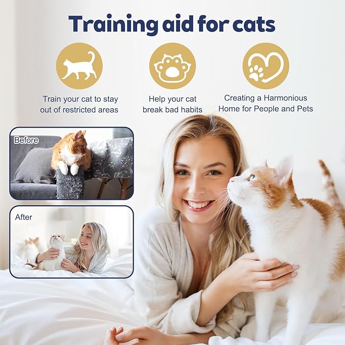 Cat Deterrent Spray - Natural Citrus-Scented, Indoor & Outdoor Training Spray to Stop Scratching on Furniture, Carpets & Curtains (4.06 oz) (Blue1)