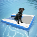 Dog Boat Ramp 48"x32", Inflatable Dog Ramp for Boat & Pool Ramp for Dogs, Non-Slip Stable Pet Ramp, Supports Up to 180 lbs for Pool, Lake & Beach