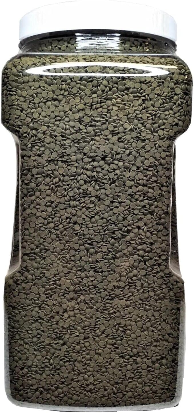Aquatic Foods Inc. 3.5mm - 1/8" Spirulina, Algae & Veggies, Sinking Micro Wafers for Bottom Fish, Shrimp, Crabs, Crayfish, All Tropical Fish…2-lb Med Jar
