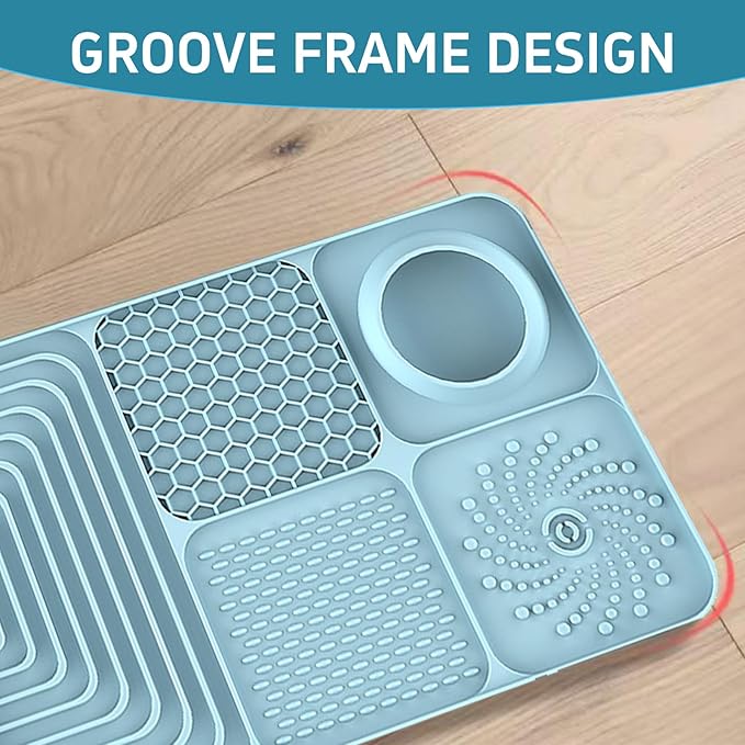 Slow Feeder Pet Licking Mat for Dogs & Cats - Food-Grade Silicone Non-Slip Pad, BPA-Free, Easy to Clean for Grooming & Bath Time