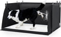 MABOZOO Dog Pee Pad Holder with High Walls, Foldable Dog Litter Box Pee Shields Indoor Dog Potty for Small and Medium Dogs, No Spill Pee Pad Holder Tray for Dogs Work (33.8*28*17.7in). Patent Pending