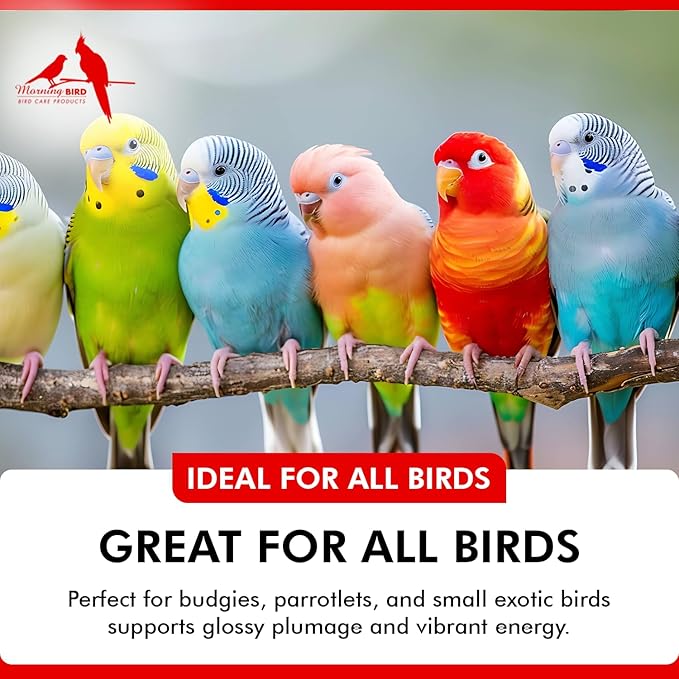 Morning Bird Feather Guard Spray for Birds 1 Gallon – Soothes Irritated & Itchy Skin – Helps Reduce Feather Picking – Promotes Healing & Feather Growth – No-Rinse Daily Care Formula