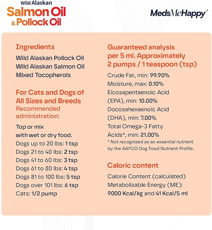 Wild Alaskan Omega 3 Salmon Oil for Dogs - Fish Oil for Dogs Natural Liquid - Must-Have Cat & Dog Essentials for Health - Cat and Dog Supplies Supports Skin & Coat - 16 Fl. Oz