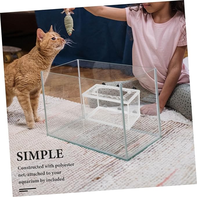 Large Size Aquarium Isolation Box Fish Breeding Tanks Net Fish Box Suction Cup