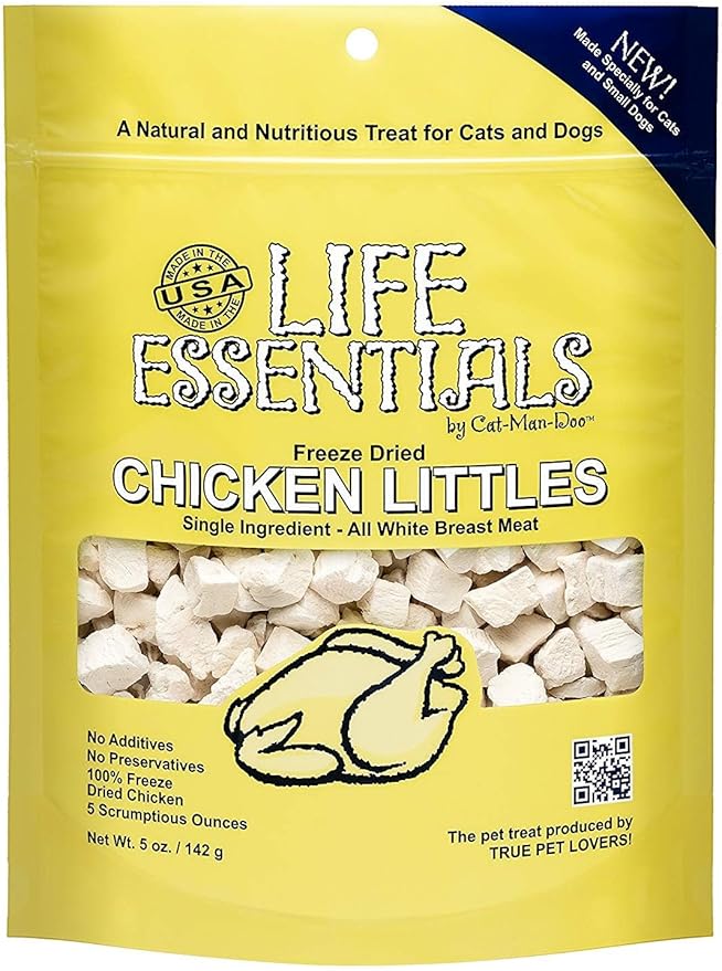 Life Essentials by Cat-Man-Doo - Chicken Littles - 5 oz Bag - Freeze Dried - for Pets