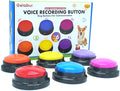 Set of 6 Dog Buttons for Communication, Voice Recordable Buttons for Classroom, Dog Training Talking Buttons Starter Set, Pet Easy Speaking Buttons Tools