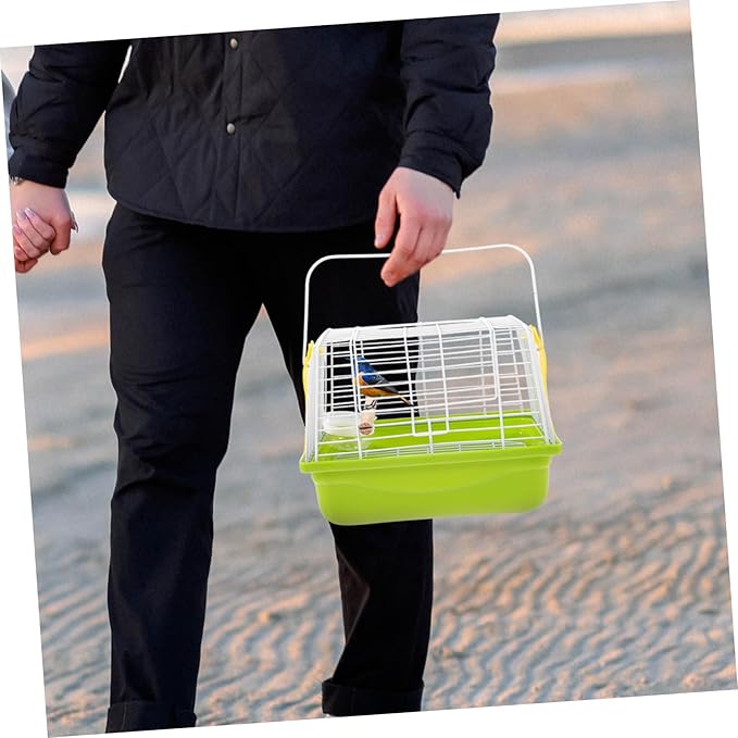 1Set Bird Carrier Travel Cage Portable Lightweight Pet Carrier for Birds Parrots for Outdoor Use Camping Trips with Handle for