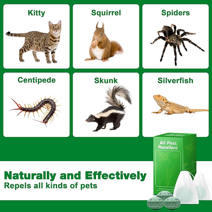 36 Pack Cat Repellent - Natural & Safe Cat Deterrent for Indoor and Outdoor Use, Protects Furniture, Plants & Garden, Non-Toxic, Pet & Plant Friendly, Long-Lasting Formula