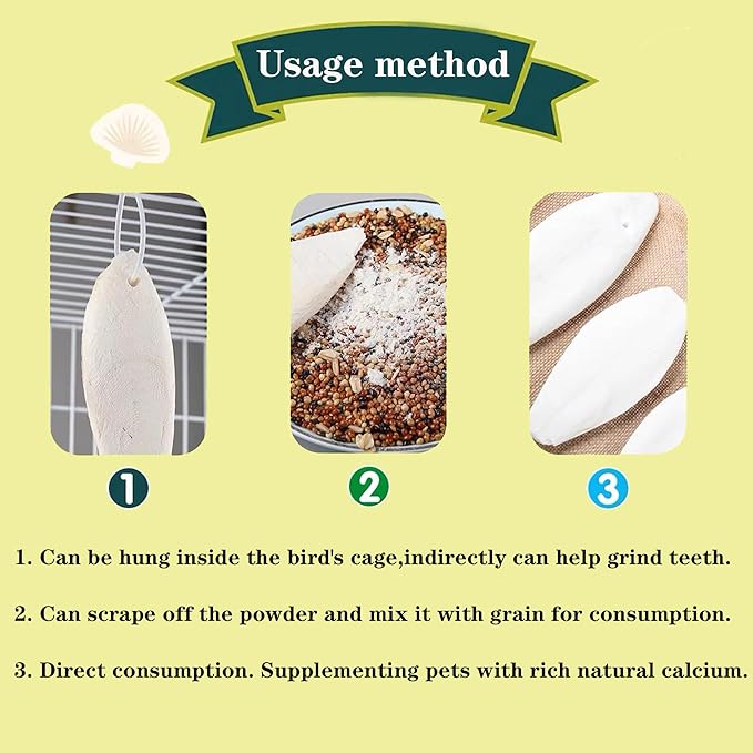 Bird Cuttlebone for Parakeets Cuttlebone for Birds - 103% Natural Cuttlefish Bone Bulk Chew Toy Bird Bites Calcium Stone for Canaries Tortoises,Snails,Reptiles,Parrots,Cockatiel
