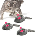 SunGrow Squeaky Plush Hamsters for Cats, Tug Squeaker Chews for Kittens' Interactive Fun, Hide and Seek Activity, Soft Stuffed Fetch for Ferrets, Dark Brown, 6 Pcs per Pack
