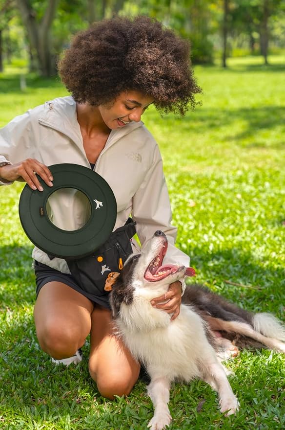 OllyDog Super Flyer Dog Frisbee Toy, 11" – Durable, Lightweight & Water-Resistant Flying Disc – Soft on Teeth & Gums – Floats on Water – Outdoor Fetch Toy for Medium & Large Dogs (Winter Moss)