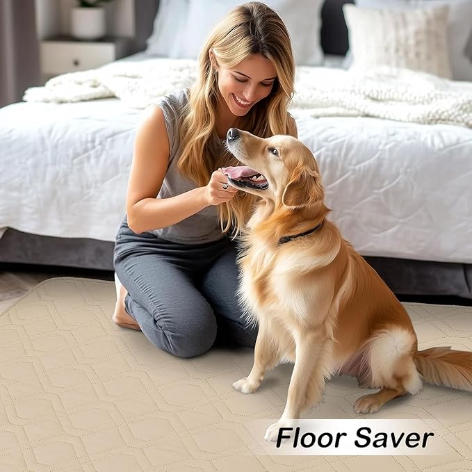hyha Waterproof Dog Bed Blanket, Soft Pet Blankets, Waterproof Couch Cover for Dogs, Reversible Sofa Covers Washable for Furniture (52x82 Inch, Taupe/Taupe)
