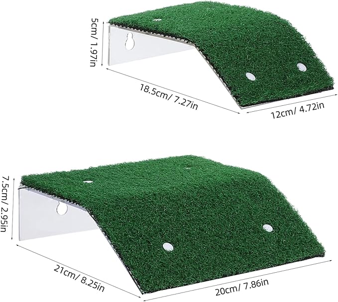 HANABASS 2pcs Pet Pool Escape Ramp Floating Ladder Platform Suction Cups for Small Animals Reptiles Turtles Outdoor Pool Safety