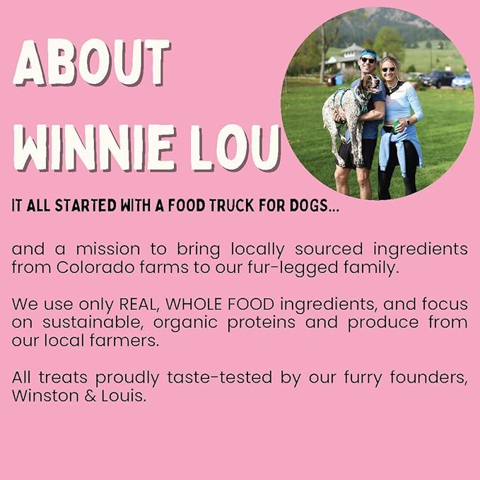 Winnie Lou Organic Dog Treats – Natural Dog Biscuits Made in USA with Organic Ingredients, sensative Stomach, Small Breed, Large Breed, high Protein, Hypoallergenic, Celebration Cookies (Pack of 2)