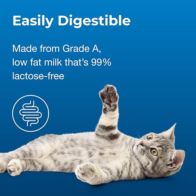 Pet-Ag Cat-Sip Real Milk Treat - 8 oz, 6 Pack - Ready-to-Feed Snack for Cats & Kittens - Easy to Digest with 99% Lactose-Free, Low-Fat Grade A Milk - Encourages Hydration - Promotes Eye & Heart Health